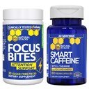 Natural STACKS 智能咖啡因 + Focus Bites Bundle - Cafeine & Paraxanthine 补充品 - 支持能量和焦点 * - 没有慢跑或崩溃 - 90片