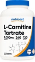 营养成本 L-Carnitine Tartrat 1,000mg, 240 capsules - 500mg Per Capsule, 120名服役者