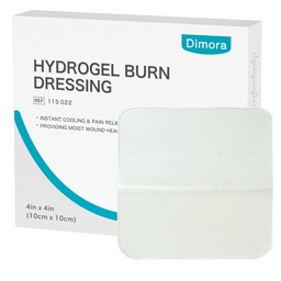 Dimora Hydrogel Burning 4"×4" - 烧和伤sdressing 瞬间冷却救治小烧和伤者,Soothing Moist Burning Pades 为第1-2度烧,切,Abrasions(10个计数)
