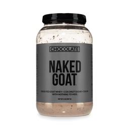 NAKED 山羊巧克力蛋白粉 - Pasture Fed Goat Whey 蛋白粉 来自小母乳 - 只有3种成份 - GMO Free, Soy Free - All Natural - 23克蛋白 - 25种服务