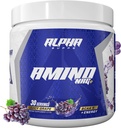 Alpha Supps 氨基NRG+ BCAA 氨基能源回收粉 - 与电解液的水化混合剂 - 男女最佳性能支持的重点混合剂(30名服务员,汁葡萄)