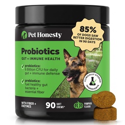 Pet honesty probiotics for Dogs for偶发腹泻和Bowel Support,消化酶与预生酶 for Gut Health for Dogs, 豁免健康与伊奇救济(南瓜90厘米)