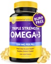 InnovixLabs 三强Omega 3号补编, " 男女无鱼油 " -- -- 900 mg EPA & DHA, " 大脑和联合支持 " , " 获奖和第三方测试 " , " 200软胶 "
