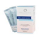 核聚氨酯(Relumins Marine Collagen) 粉末 饮料 混合剂 - 与Glutathione,绿茶,CoQ10, & Hyaluronic酸靴 平滑的光滑皮肤 - 20 Powder Sachets x Blueberry Flawared + 2 Free Sachets