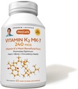 Andrew Lessman 维生素 K2 MK7 240 mcg 30 Softgels - 对健康钙利用至关重要,促进优化骨骼、心脏和动脉健康。 没有附加物。 小容易吞软胶