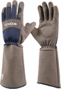COOLJOB Thorn Prof Rose Pruning Garden Gloves for Men, Long Sleeve Padd Work for Bush, Blackberry, Cactus, High Hunty/Pure Resistant/Machine 可清洗,X大号,海军