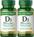 大自然的丰产维生素D3,Immune and Bone Support, 5000IU, 快速释放软胶, 150 Ct (Pack of 2)