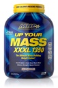 人类最大性能 MHP UYM XXXL 1350 Mass Building Weight Gainer,肌肉质量增益,w/50g 蛋白质,高卡路里,11g BCAAs,Leucine, 牛奶巧克力, 8 services