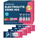 Venture Pal High Sodium Sugar Free Electrolytes Powder Packet - 带有维生素,钠和钾的水解包 → 零卡路里 → Vegan, Keto & Paleo 友好电解质 饮料 – 30 棒