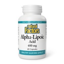 天然因素 Alpha-Lipoic Acid 400 mg,全身抗氧化剂支持,60 capsules