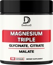 三重镁复合物500mg - 150 capsules - 100mg Elemental Magnesium 化合物补充物,配有镁甘油酸盐,Citrate & Malate - 支持骨质健康,肌肉和免疫系统