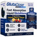 液态Glutathione Drops,柠檬Berry Flavored Acerola with Zinc, Daily Vitamin & Mineral Blend, Zero Sugar Formula, 0.34 fl oz, 包装为15