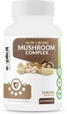 完成蘑菇补充剂,配有10种蘑菇提取剂(Cordyceps, Reishi, Shiitake, Lions Mane, Maitake, Turky Tail, Chaga, Royal Sun, White Button, Black Fungus Mushroom) - 60 Caps