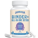 All-in-One Detox Binder Supplement 1500 MG - 生物利用率高,Liver Gut Detox cleanse with activated Charcoal, Zeolite & Bentonite Clay for Texts, Liver, Digestive, 90 Vegan Capsules (活化) 活化,活化,90 Vegan Capsules (活化)