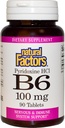 B-6 Pyridoxine HCL 100mg 自然因素 90 标签