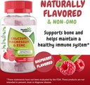 镁和锌钙 + 维生素D Gummys → Bone 健康 imune 健康 能源和肌肉功能 → Daily Ditary vitamin Supplement → 成人, 青少年 + 水果 Raspberry Flavor