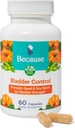 由于Bladder Relief 配有南瓜种子摘录 - 60 Capsules (1瓶) - 帮助降低紧迫度和频率,支持强皮层肌肉,Vegan & Non-GMO,美国制造