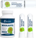 Basic Vigor Migrastil Migraine Support Kit with Migraine Stick, Capsules & Nausea Inhaler. (原始内容存档于2018-03-05). 維戈爾·米格拉斯蒂爾·米格拉因支持 Kit with Migraine Stick, Capsules & Nausea Inhaler. 美国制造