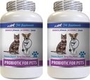狗辅素和消化酶 粉末 - PROBIOTICS for Pets - 狗猫 - 坏气和呼吸治疗 - 高级免疫杆菌 - 狗辅素 - 坏气2瓶(120 处理)