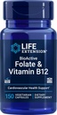 生命延长生物活性Folate & Vitamin B12, 150 蔬菜卡普苏莱 - 非 GMO, Gluten 免费补充