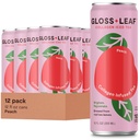 Gloss Leaf Collagen Iced Tea (Zero-Sugar, Peach): 含Collagen Peptides蛋白和维生素C,美丽和抗衰老,12 Fl Oz,12 Pack的黑茶