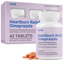 Curist Omeprazole 20mg 平板电脑 - 42 计数延迟释放平板电脑 - 用于心脏灼伤的酸性 Reflux Medicine