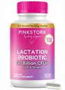 Pink Stork哺乳期 Probiotic - 30亿CFUs 哺乳期妇女多草原后期 Probiotics - 支持母乳和乳胶保健,产后基本知识,30 Capsules