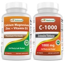 含有维生素D3和维生素C的最佳天然Cal Mag锌