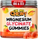 Center-Filled Magnesium Glycinate Gummys 400MG - 儿童、青少年和成年人的高吸收率 - 睡眠、冷静和肌肉放松补充B6 & D3 - Gluten Free & Vegan Friendly - 120 计数