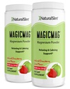 NaturalSlim Magic Magic Pure Magnesium Citrate Powder – 压力、便秘、肌肉和心脏支持 – 天然草莓和莱姆火焰镁补充 – 8oz drink mix (2 Pack)