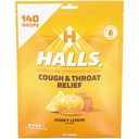 Halls Relief Honey Lemon Cough Drops, 价值包装, 140 滴