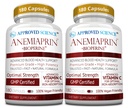 批准科学 Anemiaprin - 可吸铁,维生素C - Gentle On Tomach - 380 Capsules - 6个月供应 - 非GMO, Vegan