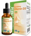大自然的Nutra阳光维生素D3400IU,2 Fl.Oz(60ml),Premium婴儿和婴儿液体滴,Todlers儿童多维生素补充剂,Non-GMO,植物提取
