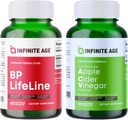 INFINITE AGE Wellness Bundle - BP Lifeline Heart Health Support Suppose 1030mg, Apple Cider Vinegar Capsules 1950mg - 美国制造