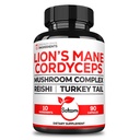 Satoomi 10in1 Cordyceps Mushroom Supplement -- -- 与狮子马恩、土耳其Tail Mushroom、Reishi Mushroom 等混合 -- -- 90个供货卡普尔