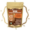 药用食品 Reishi蘑菇粉 - 最高药性,全速,苏打,抗压力,用于平滑和茶叶,有机,Vegan,Non-GMO,Gluten-free(100种服务)
