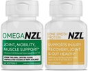Omega-3 自然联合救济补充自然肌肉支持,绿色-浸润的贻贝油联合支助,无鱼型余酸,60软胶加一瓶骨块蛋白30卡普尔