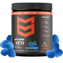 MTN OPS Yeti 预研粉末能量饮用 Creatine, 200mg Cafeine 和 BCAAs 与 Beta Alanine, 30-Serding Tub, 蓝莓
