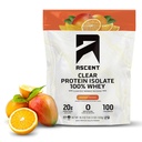 百分百清Whey蛋白粉 - 工作后,零人工火焰和甜点,Gluten Free,5.5g BCAA,2.1g Leucine,基本氨基酸,橙芒果,20种服务