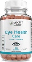 健康剂量眼保健维生素与Lutein Zeaxanthin支持眼草原,干眼和视觉性能苹果和橙色Flavor 90 Gummys.