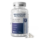 甘油镁 850mg Capsules 配有 L-Theanine, Chamomile & GABA 睡眠, 平静, 肌肉, Bone 健康与免疫支持, 男女镁, Vegan, 高吸附, 120 计数