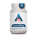 Ayush Herbs SupraMag - Magnesium Blend, 400mg 镁复合物补充剂,配有 Chelated Magnesium Bisglycnate, Citrate, Oororate for Sleep, Energy, & Brain Health - 90 蔬菜笼盖(1个计数)