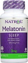 Natrol Melatonin 3 mg 睡眠时间释放 饮食补充片100 ea(包4)