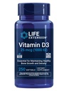 寿命延长 维生素D3 25 mcg (1000 IU), 免疫系统支持,骨质健康,全Body健康,价值大小,无脂胶,非GMO,250软胶