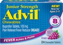 Advil Junior Chewable Ibuprofen牌匾,葡萄100mg,每块24块牌匾(6页)
