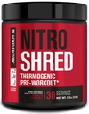 Jacked Factory NITRSURGE Shred Pre Workout Supplement - 能量助推器,即时强力增益器,尖锐聚焦器,强力泵 - Nitric Oxide Booster & PreWorkout Power - 30Sv,黑樱桃