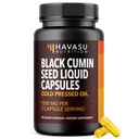 冷压黑种子油盖 - 1500mg Black Cumin 补充免疫功能,消化支持和整体健康 - 头发和皮肤超食品 - Nigella Sativa - 1个月供应,不受欢迎