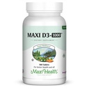 Maxi-Health Vitamin D3 1000 IU - 健康肌肉功能、骨骼健康和免疫支持 - 360平板 - 成人最佳科舍补充剂