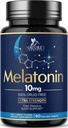 Melatonin 10mg 快速溶解片 - 超强,无糖的Melatonin 补充 休息支持 成人自然睡眠支持补充 美味草莓 Flavor 60 板