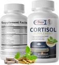 Cortisol 女性和男性补编,High Cortisol 减压器,管理器,解毒,下层和控制,配有镁,Ashwagandha,Rhodiola,L-Thenine for Mood,Focus,Sleep